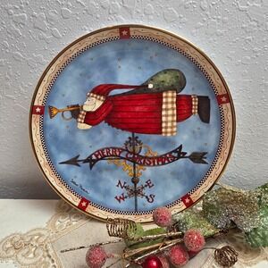 Franklin Mint Royal Doulton "Christmas Is In The‎ Air" Plate Debbie Mumm RA2534